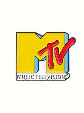 OLD SCHOOL MTV LOGO OIL DRIPPED ENAMEL PIN  NWT
